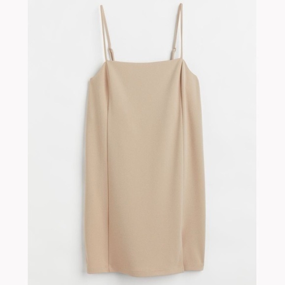 H&M Jersey A-Line Dress Beige - XS - Picture 1 of 5